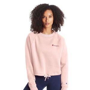 Champion Pink Cropped Sweatshirt